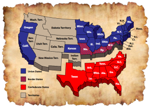US Map Civil War